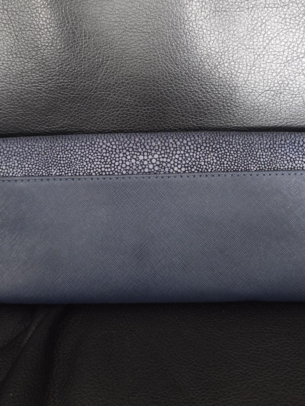 Michael Kors Navy 3 In 1 Textured Clutch Wallet Set - Picture 5 of 6